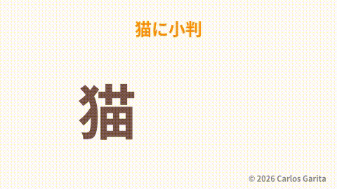 Coins ignored by a cat representing 猫に小判